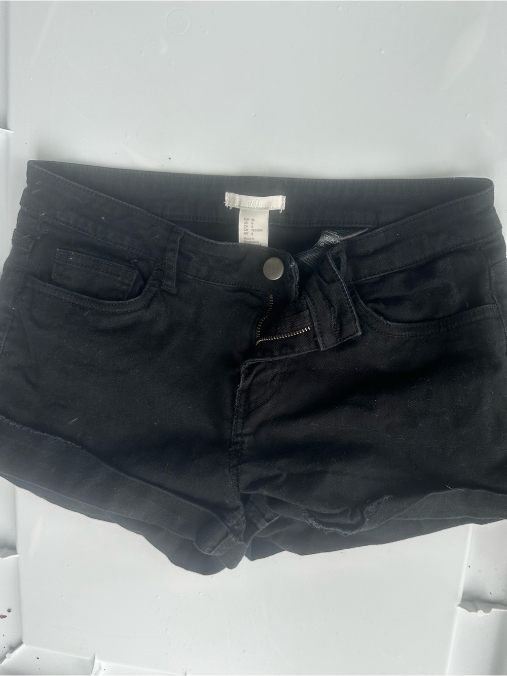 H&M Black Denim Jean Shorts